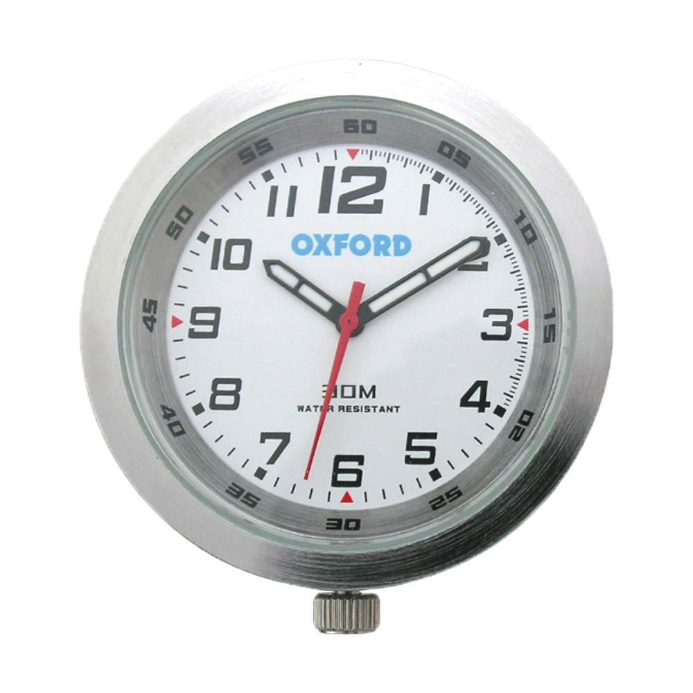 Oxford Clock -Silver case & White face